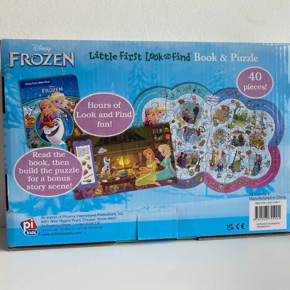 4 BRAND NEW BOXED DISNEY FROZEN LITTLE FIRST LOOK AND FIND BOOK&PUZZLE