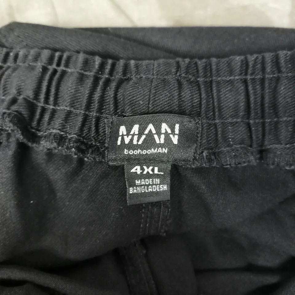 BOOHOOMAN MEN'S BLACK JOGGERS, UK 4XL