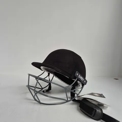 SHREY CRICKET HELMET β BLACK WITH GREY CAGE (CE CERTIFIED)