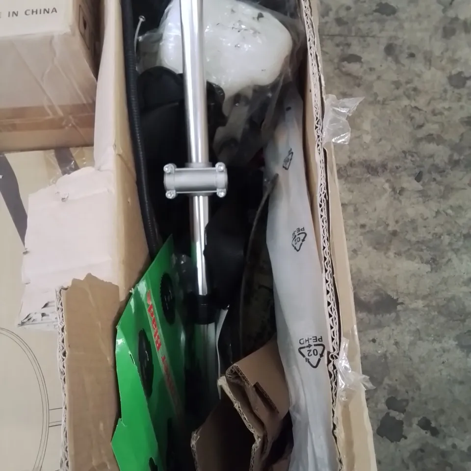 PALLET OF ASSORTED HOUSEHOLD ITEMS TO INCLUDE PETROL BRUSH CUTTER, PLAY PEN AND BREAD MAKER