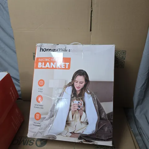HOMESMART ELECTRIC HEATED BLANKET – BOXED, 9 HEAT LEVELS, DETACHABLE CORD