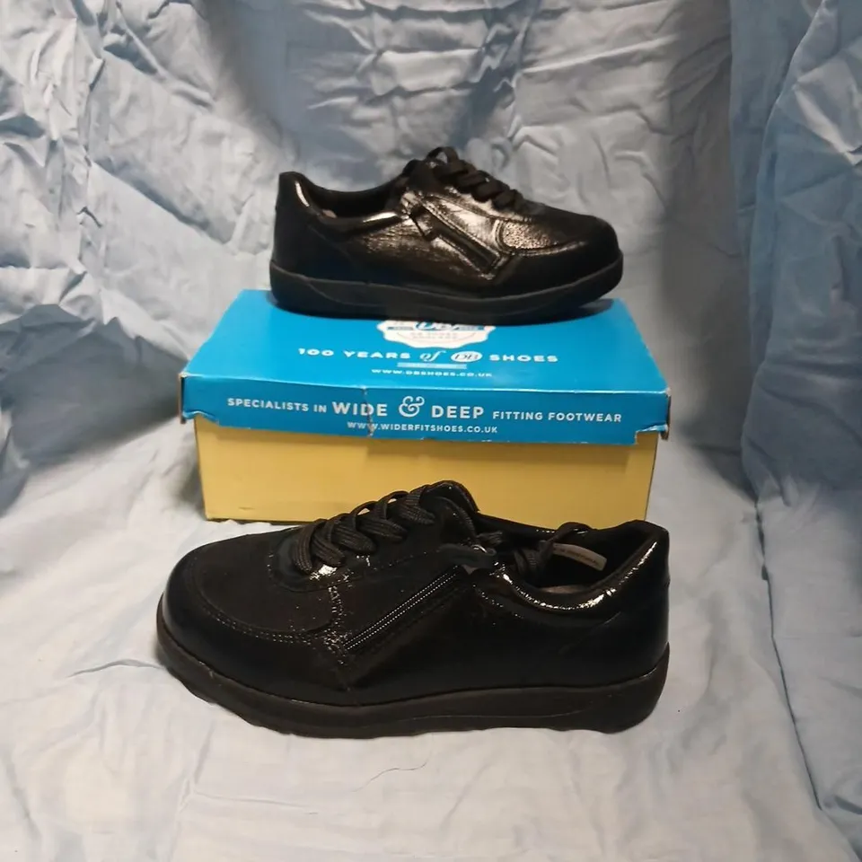 DB SHOES ENGLAND BLACK PATENT LEATHER LACE-UP SHOES, UK 6 (US 8, EU 39) – BRIDGTOWN