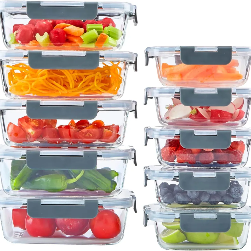 BOXED NEO 10-PIECE GLASS TUPPERWARE SET (1 BOX)