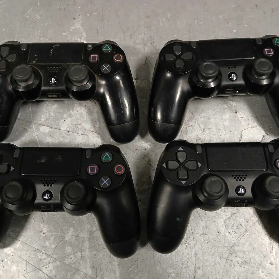 LOT OF 4 SONY PLAYSTATION 4 WIRELESS CONTROLLERS