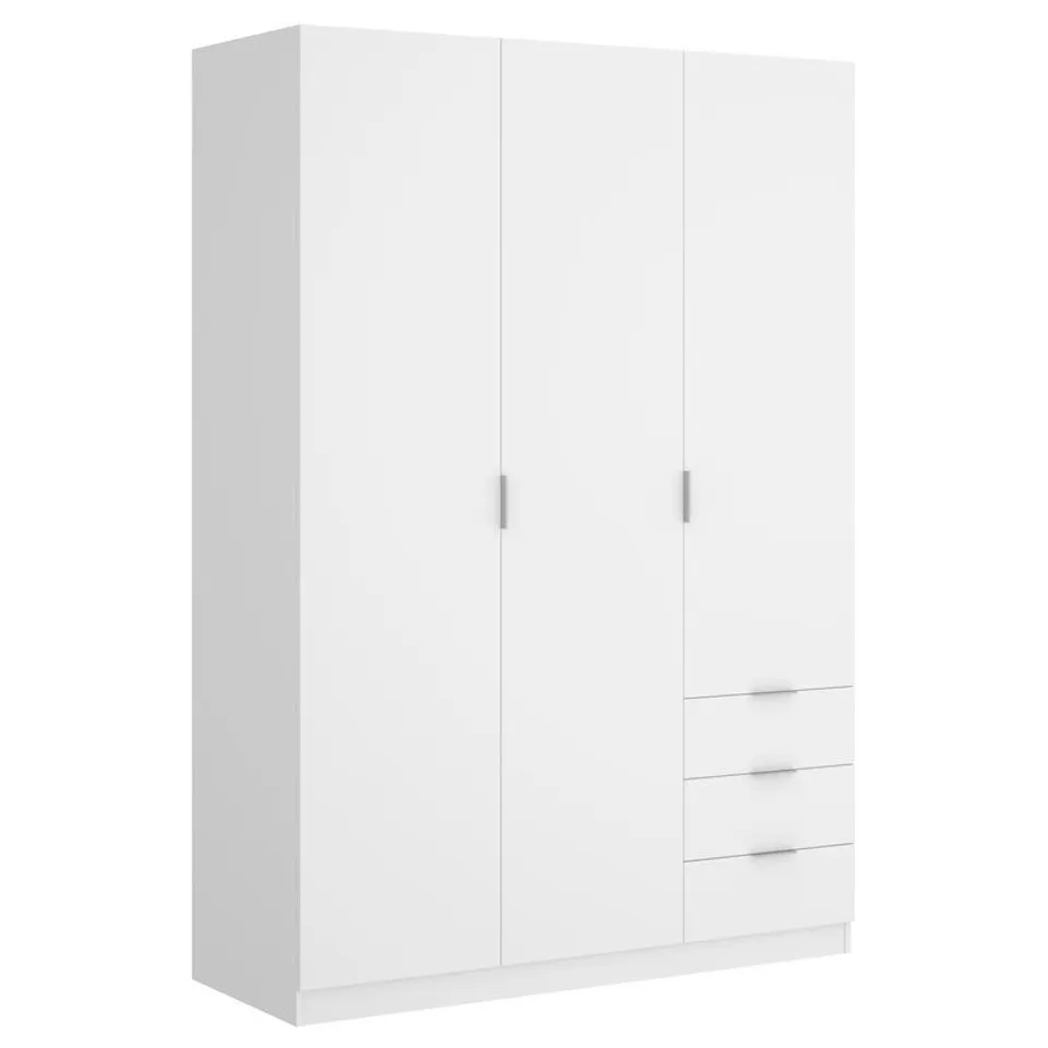 BOXED ALAZIAH 3 DOOR WHITE WARDROBE (2BOXES)