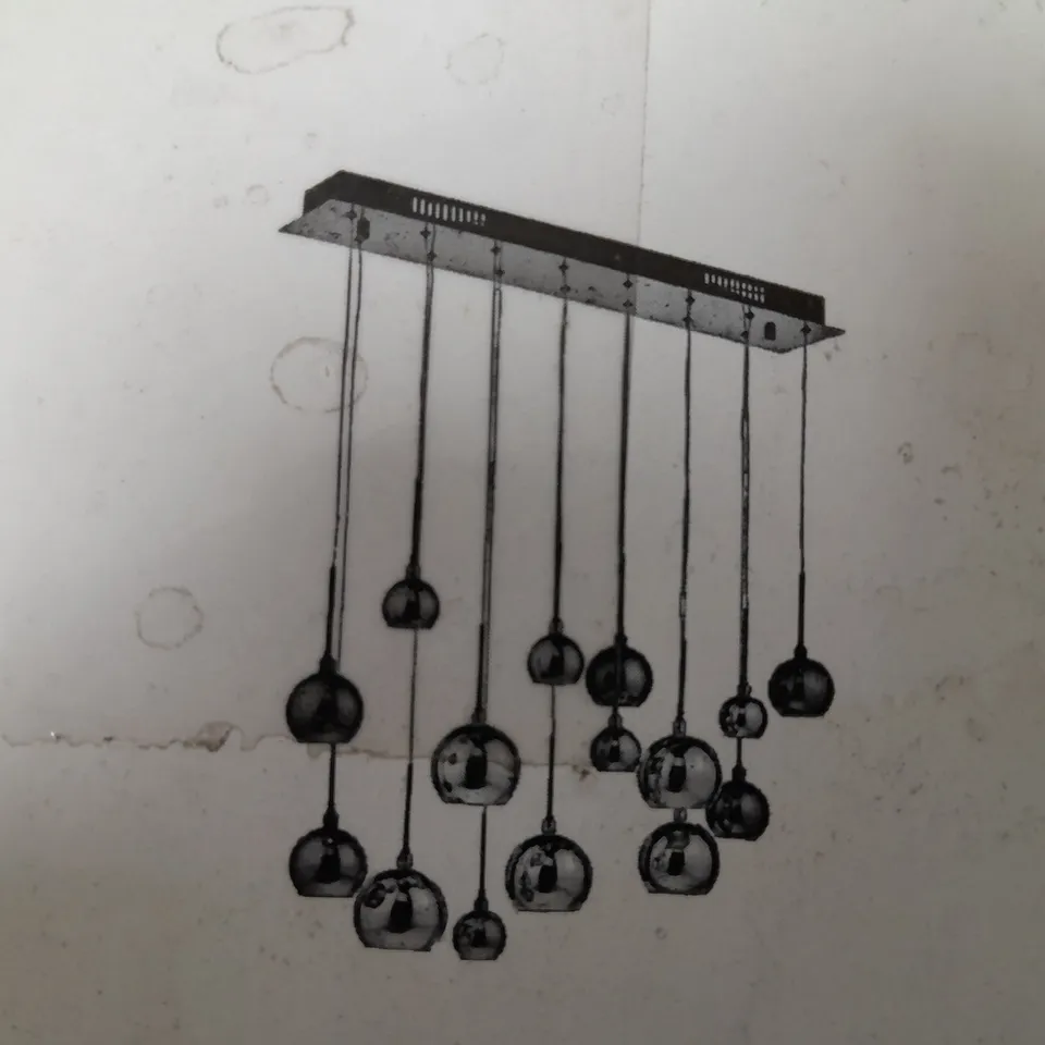 BOXED DAR LIGHTING AURELIA 15-LIGHT BAR PENDANT COPPER, DARK COPPER & BRONZE 
