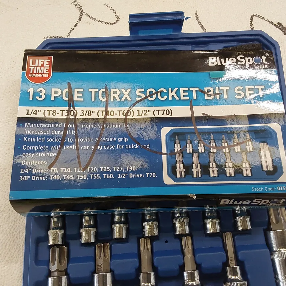 BLUESPOT 13 PIECE TORX SOCKET BIT SET 