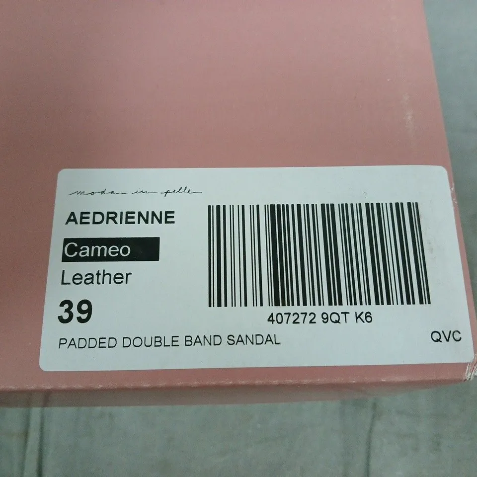 MODA IN PELLE ADRIENNE LEATHER PADDED DOUBLE BAND SANDALS – UK 6 (EU 39)