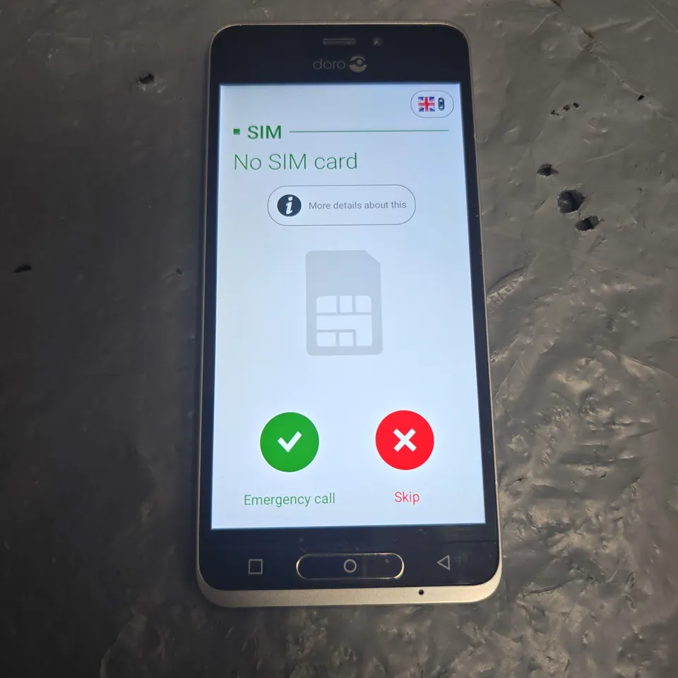 UNBOXED DORO MOBILE PHONE IN SILVER 