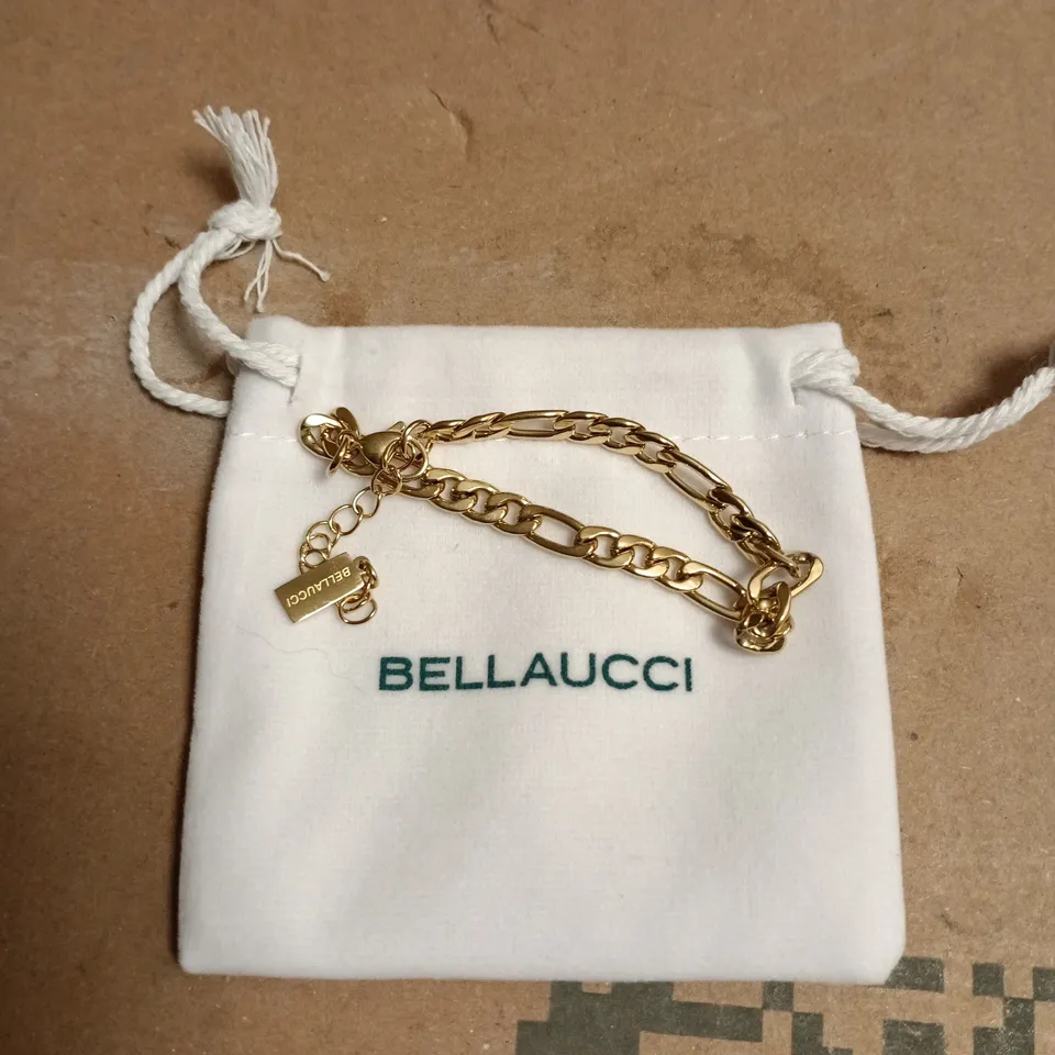 BELLAUCCI GOLD TONE CHAIN LINK BRACELET 