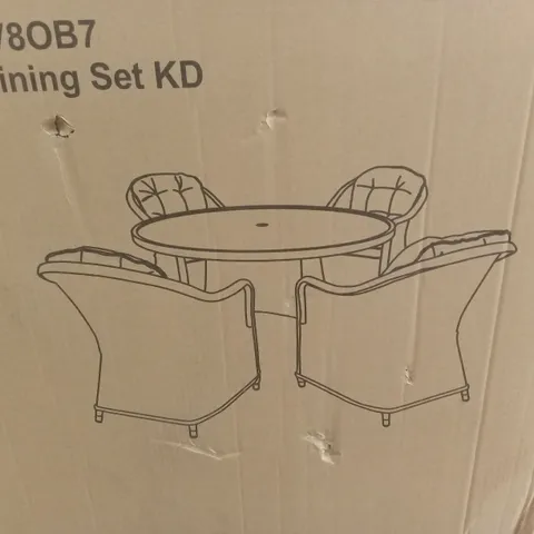 BOXED FLORIDA 4 SEATER OUTDOOR TABLE // NO CHAIRS, TABLE ONLY (1 BOX)