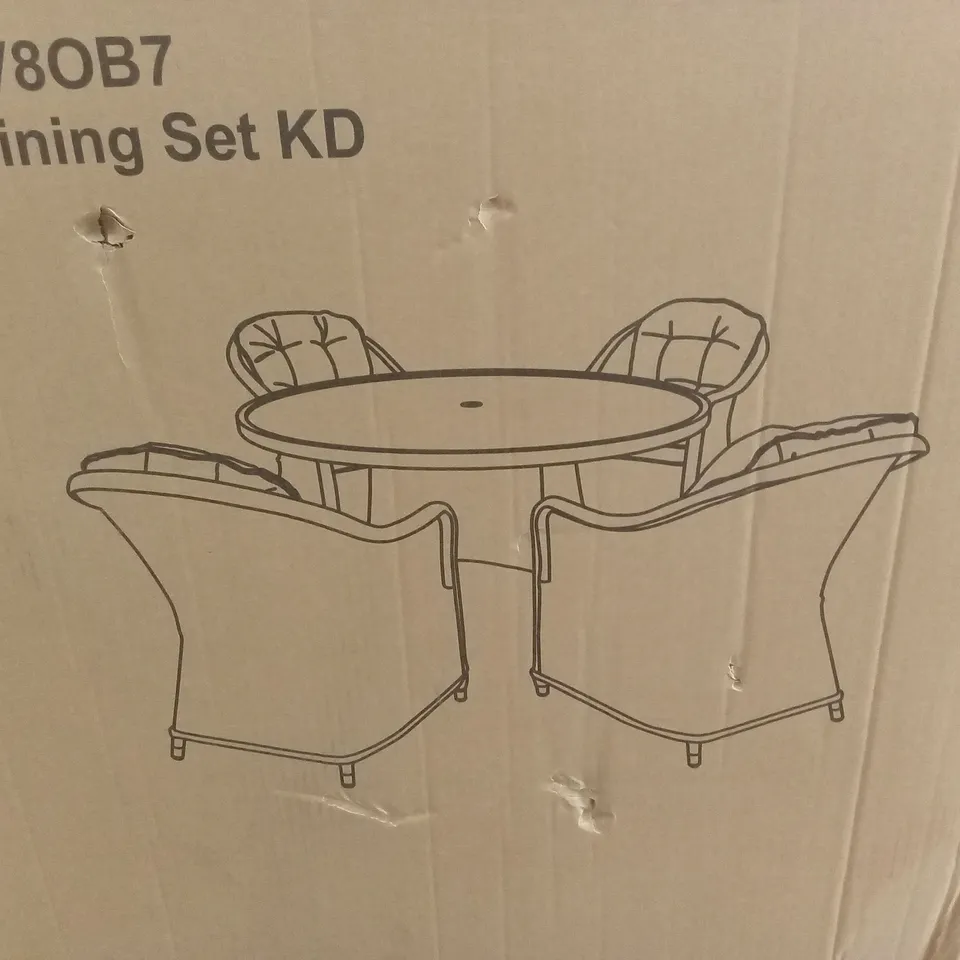 BOXED FLORIDA 4 SEATER OUTDOOR TABLE // NO CHAIRS, TABLE ONLY (1 BOX)