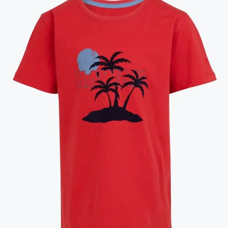 REGATTA KIDS BOSLEY VII SHORT SLEEVE T-SHIRT DANGER RED 11-12 YEARS