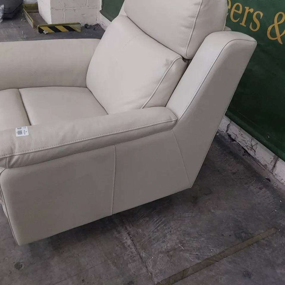 DESIGNER SIENNA POWER RECLINING EASY CHAIR BONE CHINA LEATHER 