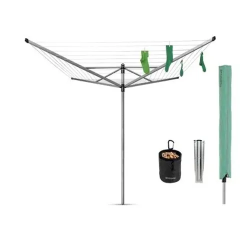 BOXED BRABANTIA 50M LIFT - OTTOMAN- MATIC ROTARY CLOTHES LINE WITH ACCESSORIES 