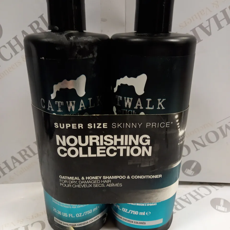 TIGI CATWALK NOURISHING COLLECTION OATMEAL & HONEY SHAMPOO & CONDITIONER DUO APPROX 750ML EACH