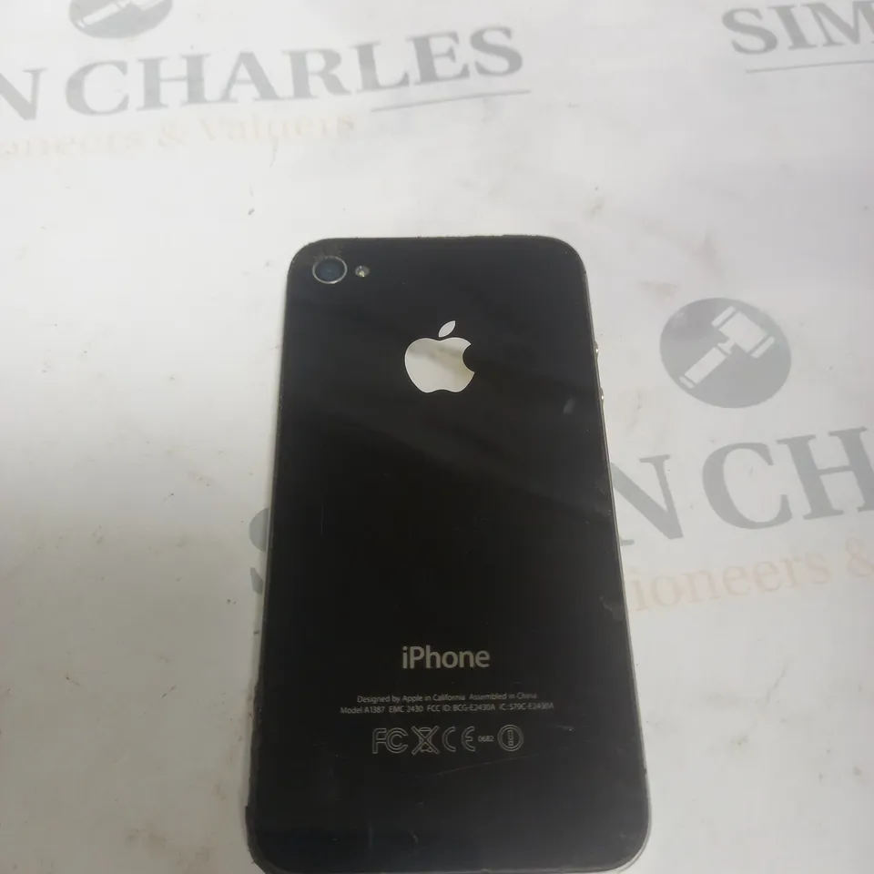 APPLE IPHONE BLACK MODEL A1387