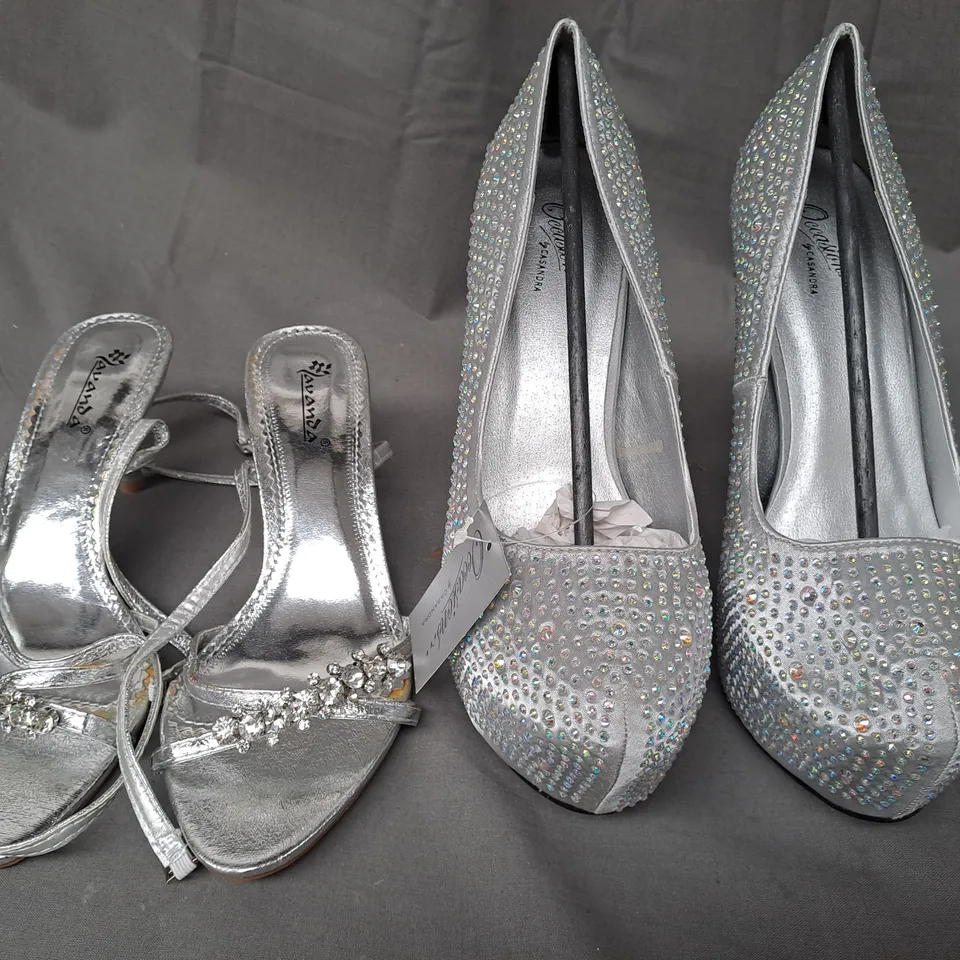 BOX OF APPROXIMATELY 10 ASSORTED PAIRS OF SHOES IN VARIOUS COLOURS, STYLES, AND SIZES