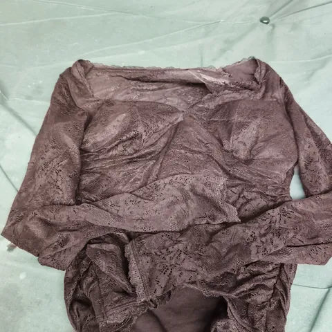 ABERCROMBIE & FITCH WOMEN'S LACE DRESS – BURGUNDY, MEDIUM