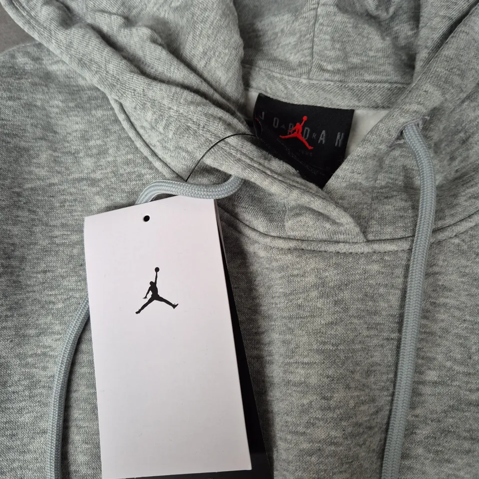 NIKE JORDAN WOMENS HOODIE IN GREY - LARGE