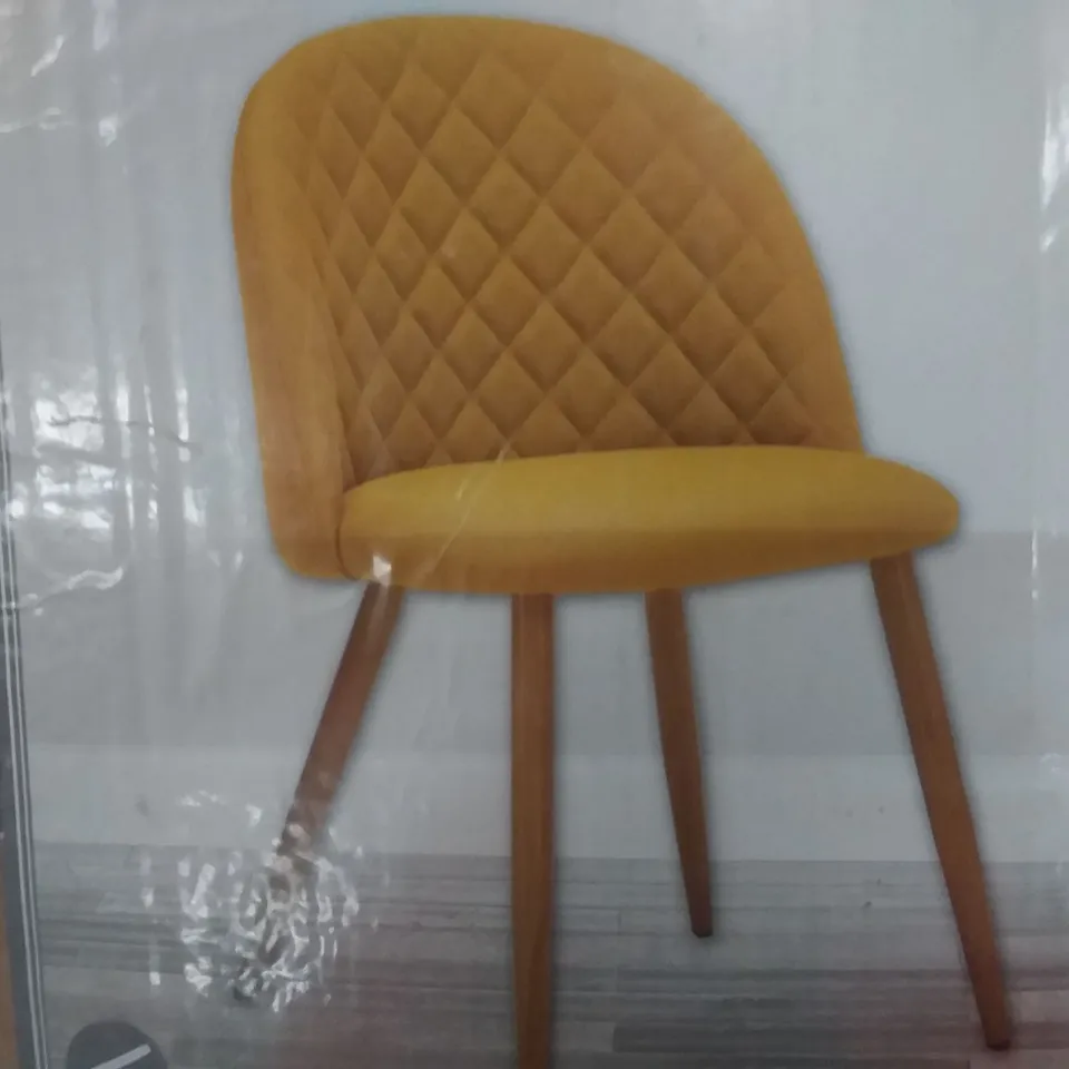 BOXED ASTRID CHAIR IN YELLOW - H77 X W50 X D54 CM 