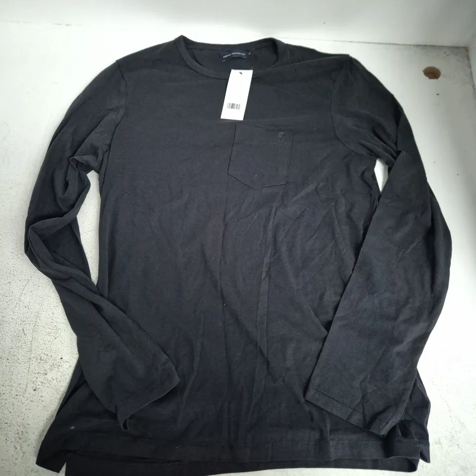 FRENCH CONNECTION MEN'S DARK NAVY LONG-SLEEVE T-SHIRT, XL