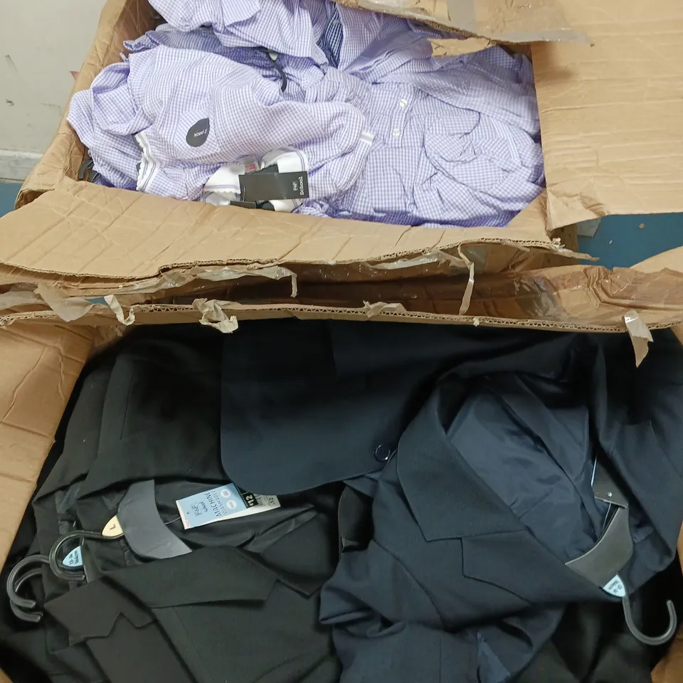 APPROXIMATELY 80 ASSORTED F&F CLOTHING PRODUTCTS TO INCLUDE APPROXIMATELY 35 KIDS BLAZERS AND 45 KIDS PLAYSUITS ALL IN VARIOUS SIZES AND COLOURS - COLLECTION ONLY