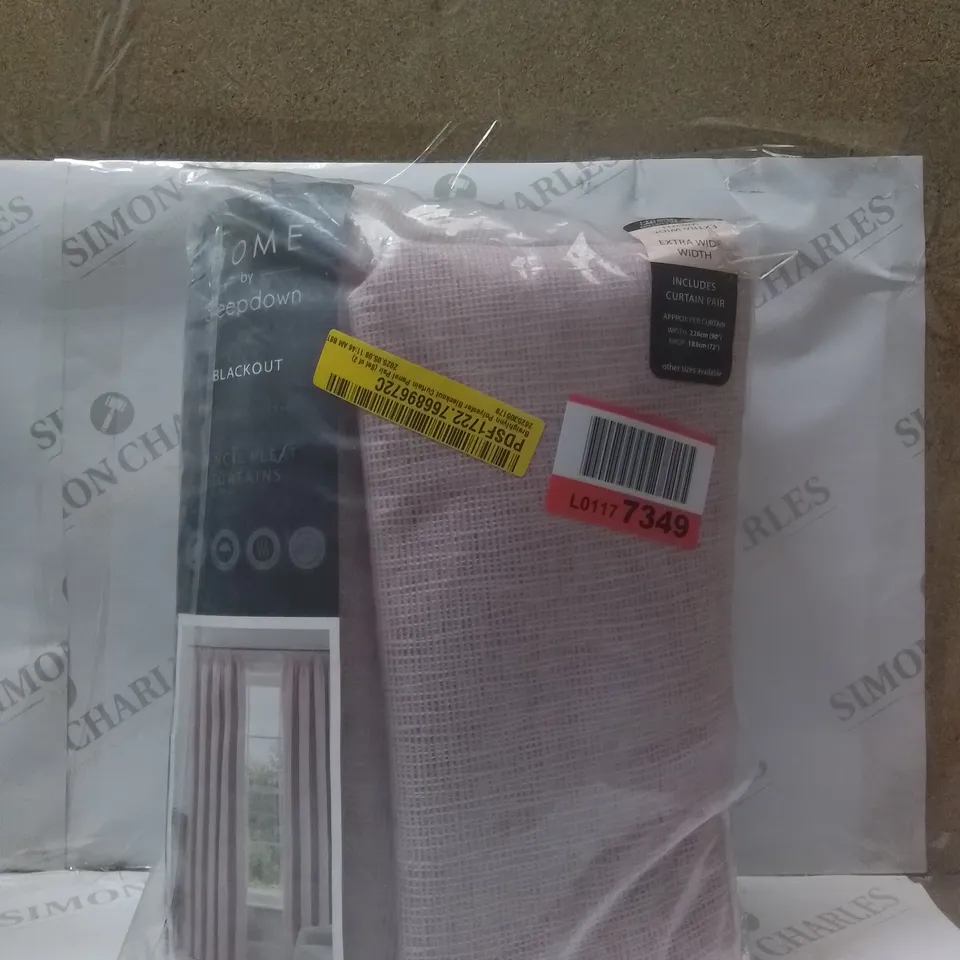 BREIGHLYNN POLYESTER BLACKOUT CURTAIN PANEL PAIR (SET OF 2) PINK - 228CM W X 183CM L 