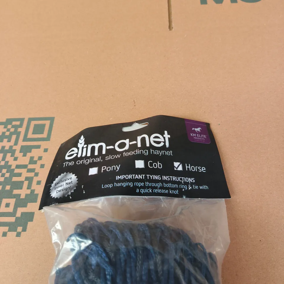 KM ELITE SLOW FEEDING HAYNET FOR HORSES BLUE