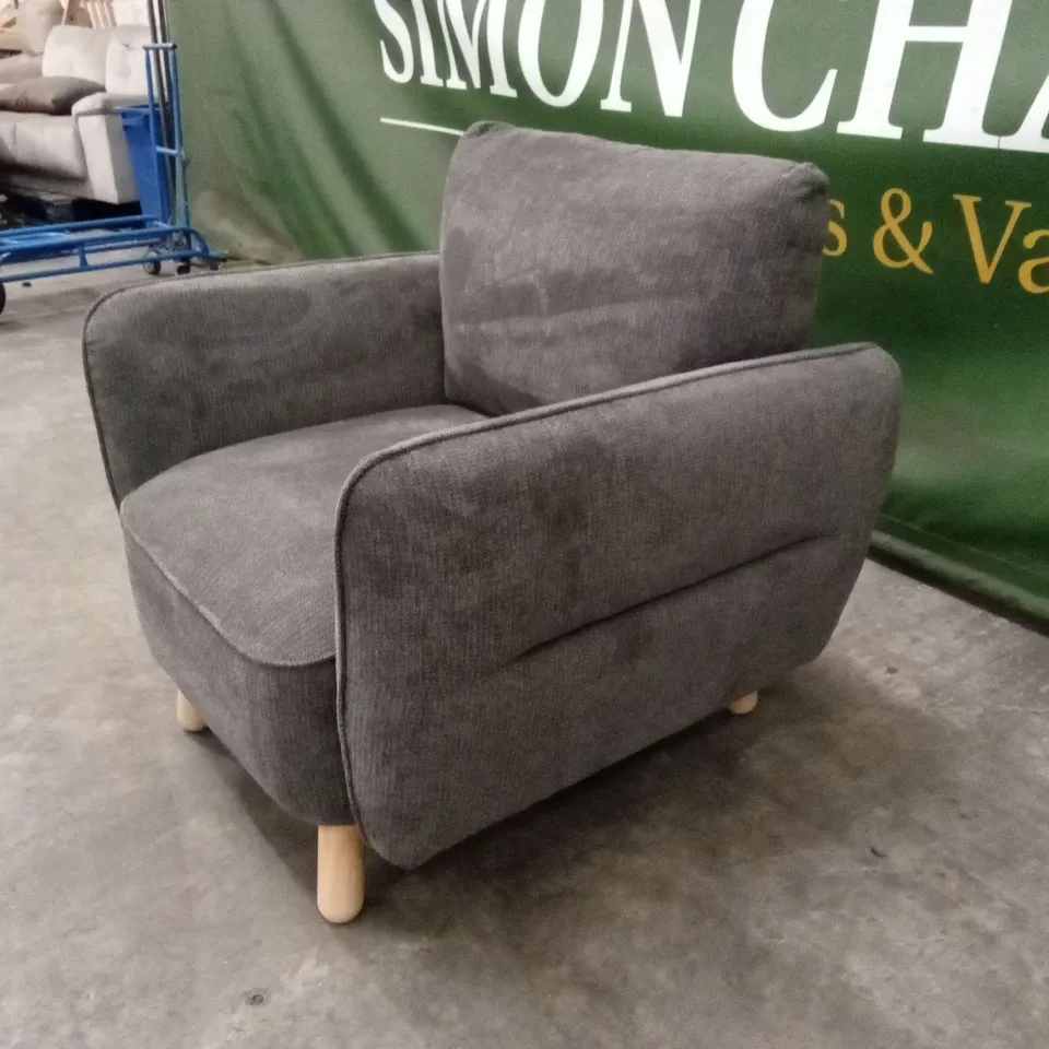 GEORGIA ARMCHAIR - DARK GREY FABRIC
