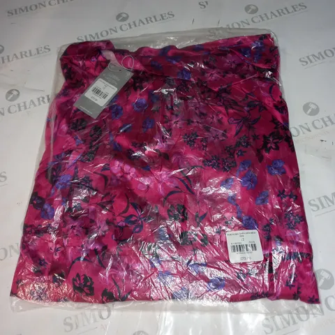 BAGGED OLIVER BONAS PINK FLORAL SATIN MINI DRESS SIZE 12