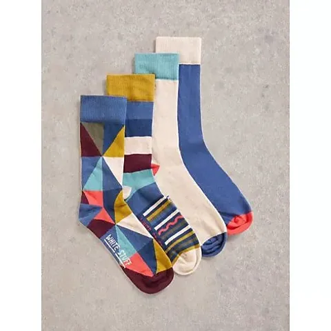WHITE STUFF MEN'S 4 PACK ANKLE SOCKS UK 7 - 9