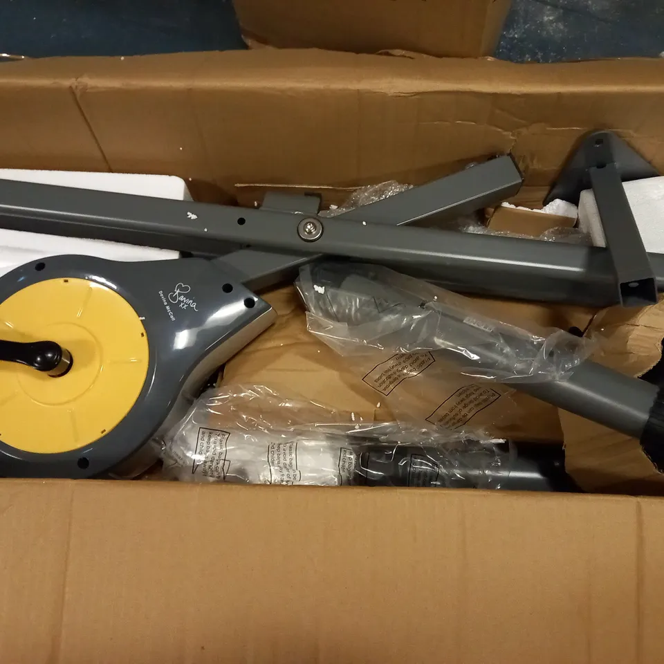 DAVINA FITNESS FOLDING MAGNETIC EXERCISE BIKE, YELLOW [COLLECTION ONLY]