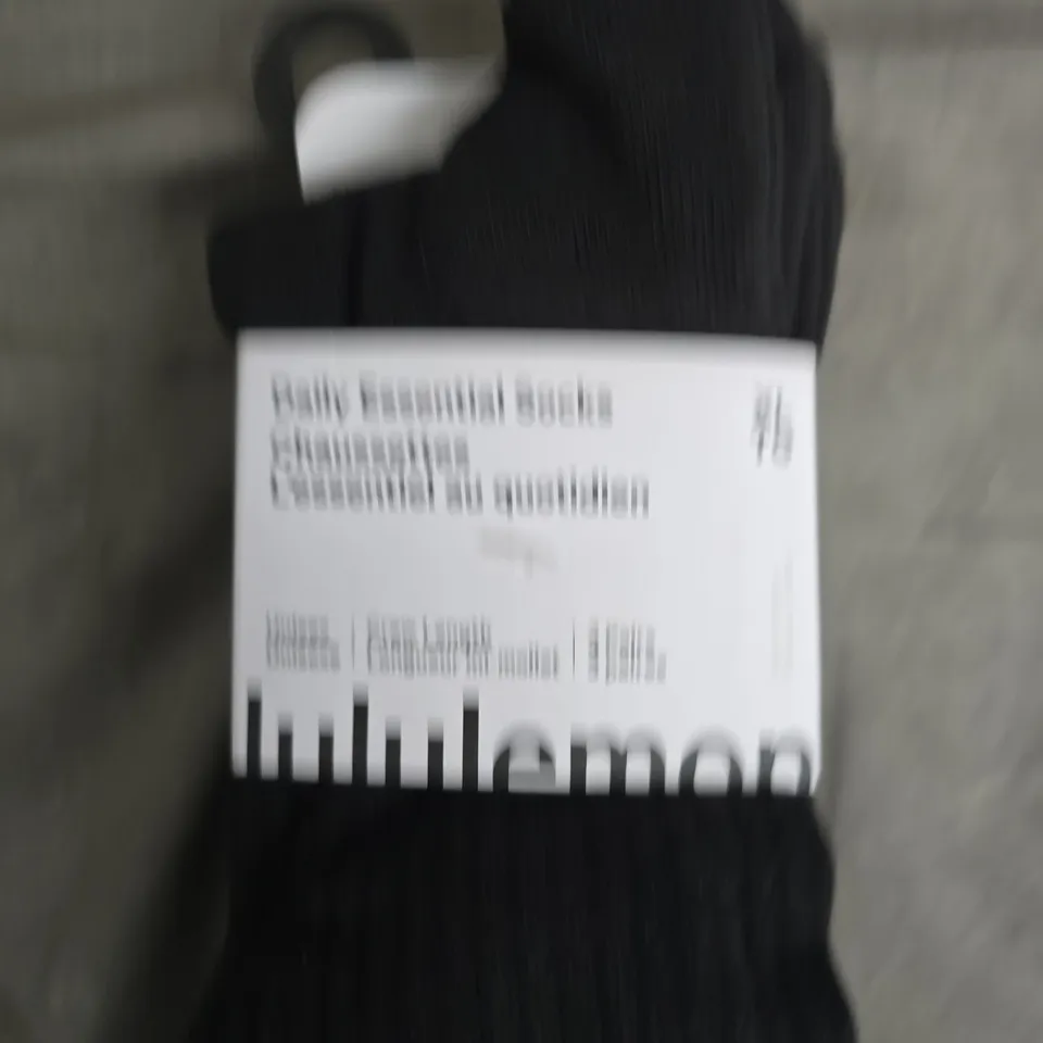 LULULEMON DAILY ESSENTIAL SOCKS – UNISEX, 3 PAIRS, SIZE XL
