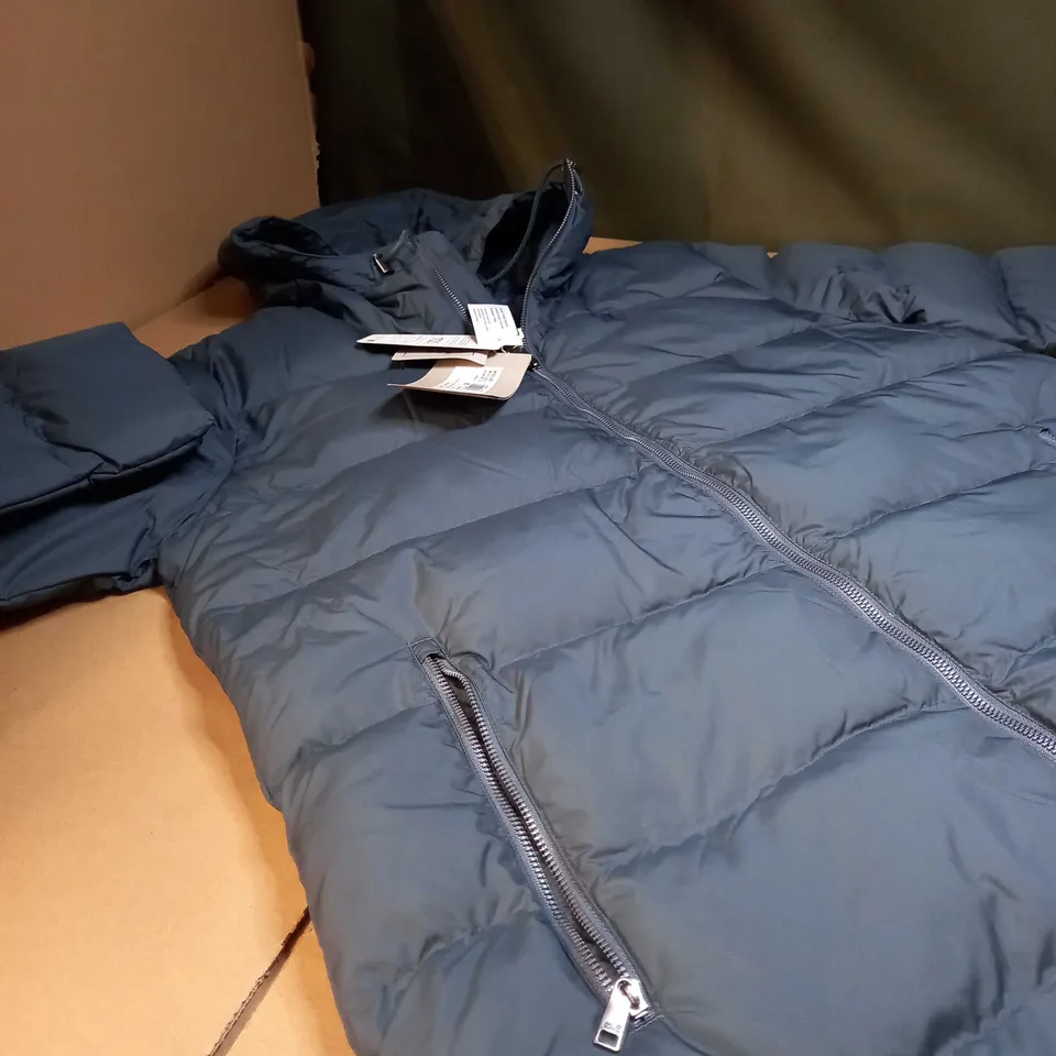 JACK WOLFSKIN SLATE BLUE ALLIED FEATHER DOWN COAT - SIZE 14/16