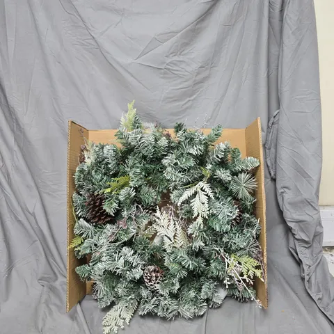 PRE LIT FROSTED CONE WREATH 