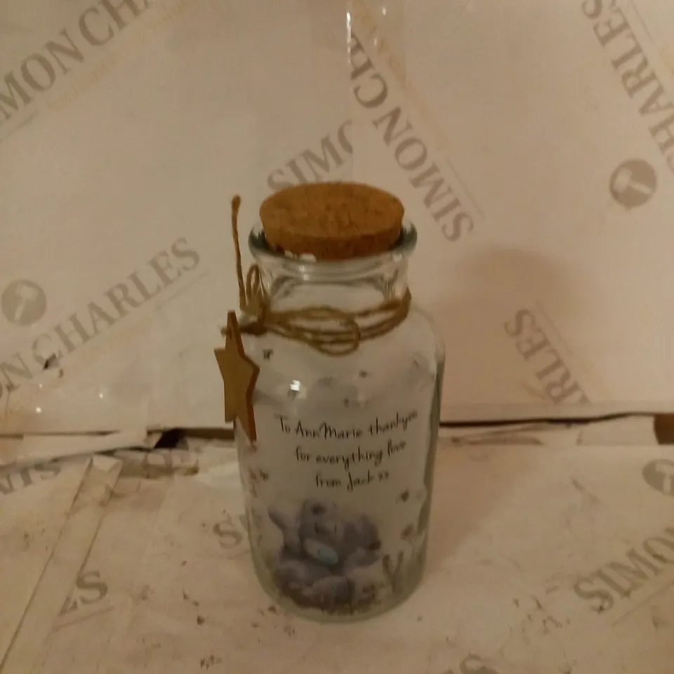 PERSONALISED ME TOO YOU JAR FLORAL LED JAR  RRP £20