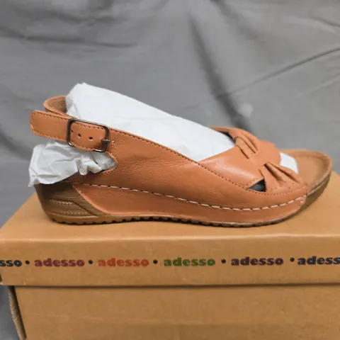 ADESSO LEATHER SANDALS – BROWN, UK 5 (EU 38)