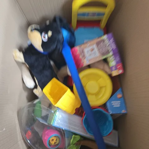 LARGE BOX OF ASSORTED TOYS AND GAMES