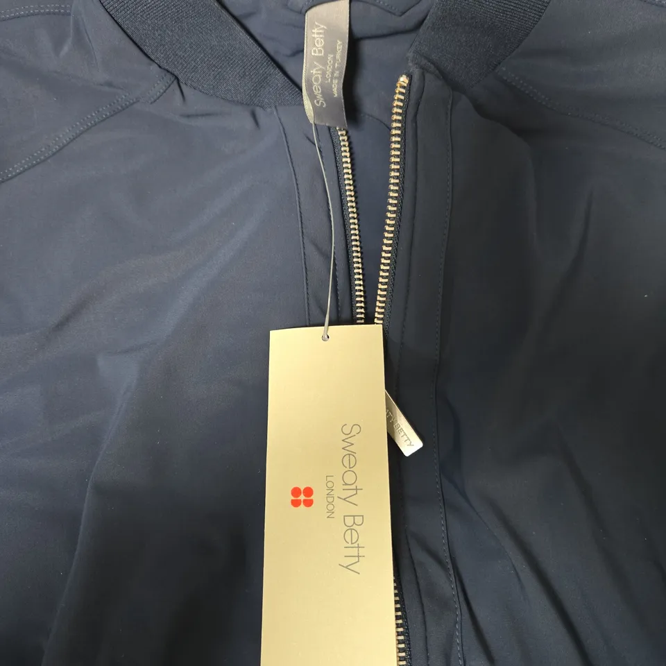 SWEATY BETTY LONDON NAVY BOMBER JACKET – WOMEN'S - SIZE 14