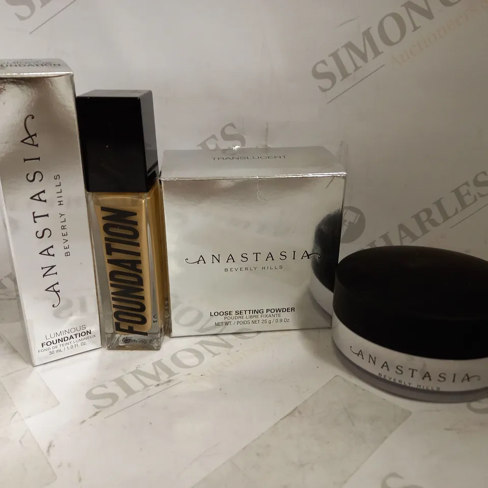 LOT OF 2 ANASTASIA BEVERLY HILLS PRODUCTS TO INCLUDE LUMINOUS FOUNDATION 30ML - 305N & LOOSE SETTING POWDER - TRANSLUCENT