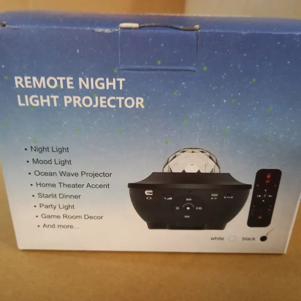 BOXED REMOTE NIGHT LIGHT PROJECTOR