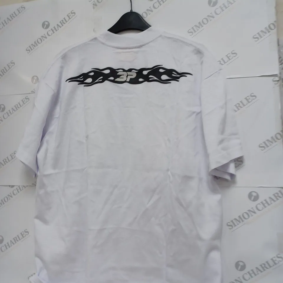 BROKEN PLANET CHAOS T-SHIRT LARGE - SNOW WHITE 