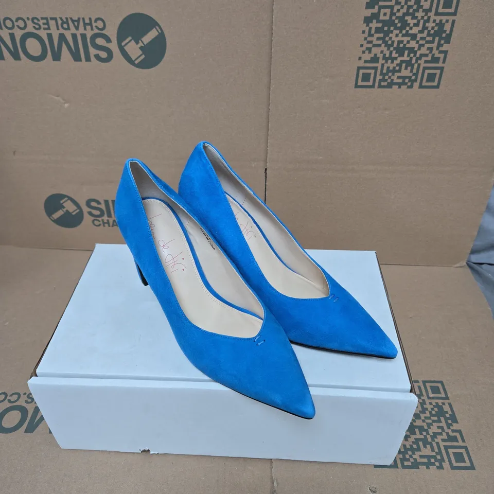 BEN DE LISI BLUE SUEDE POINTED-TOE HIGH HEEL – WOMEN'S SHOE UK 6 BOXED