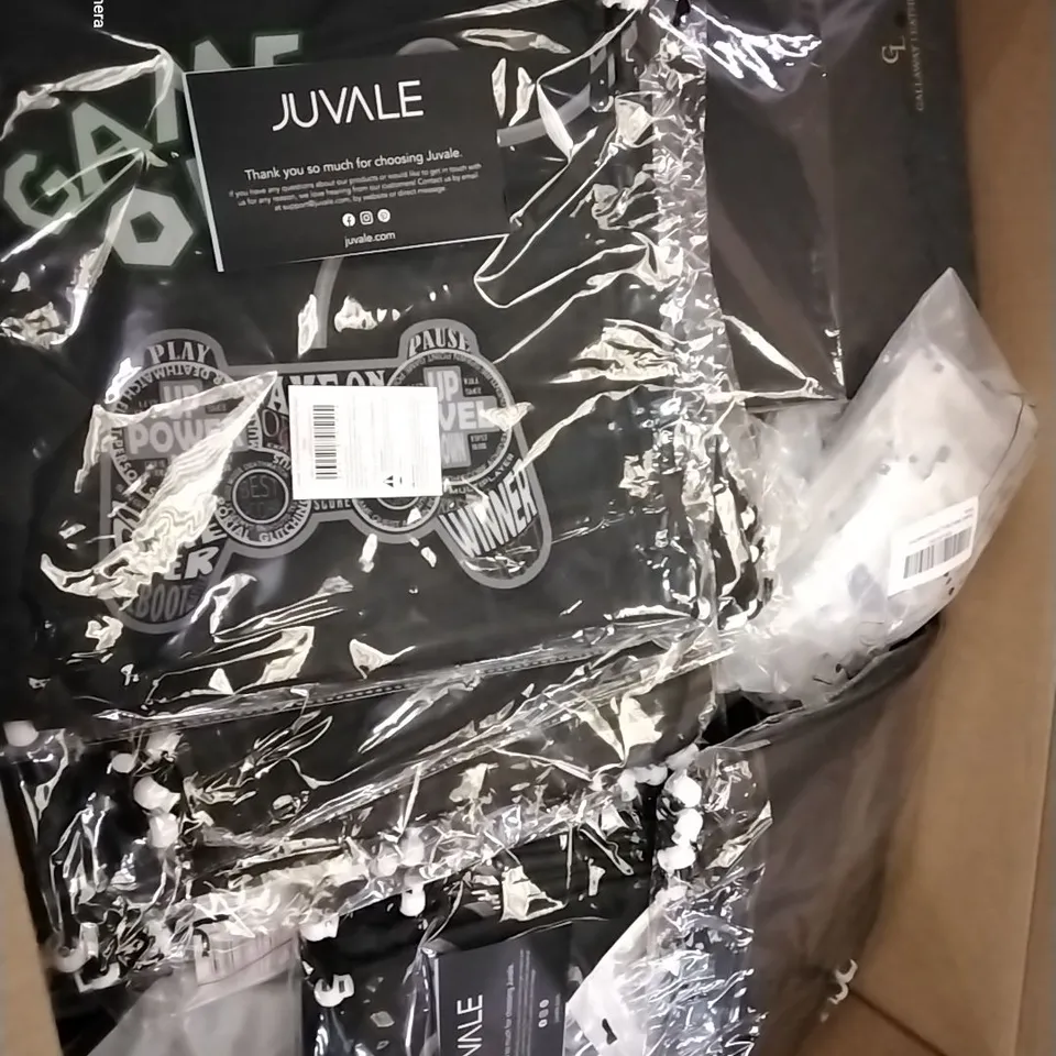 PALLET CONTAINING 6 BOXES OF ASSORTED HOUSEHOLD ITEMS TO INCLUDE BOXED ALLOT SHOES, M-S-OLED ACCESSORIES KIT AND METAL GAMES CASES