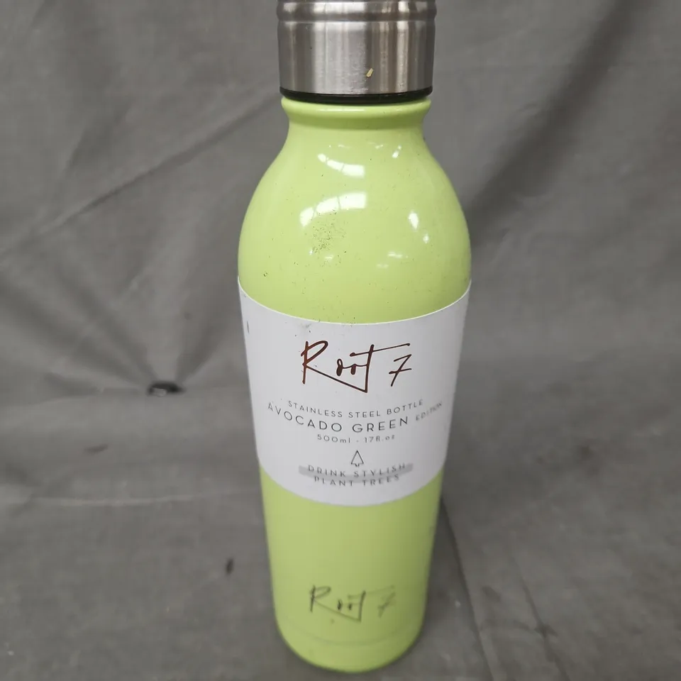 ROOT 7 STAINLESS STEEL BOTTLE AVOCADO GREEN EDITION (500ML)