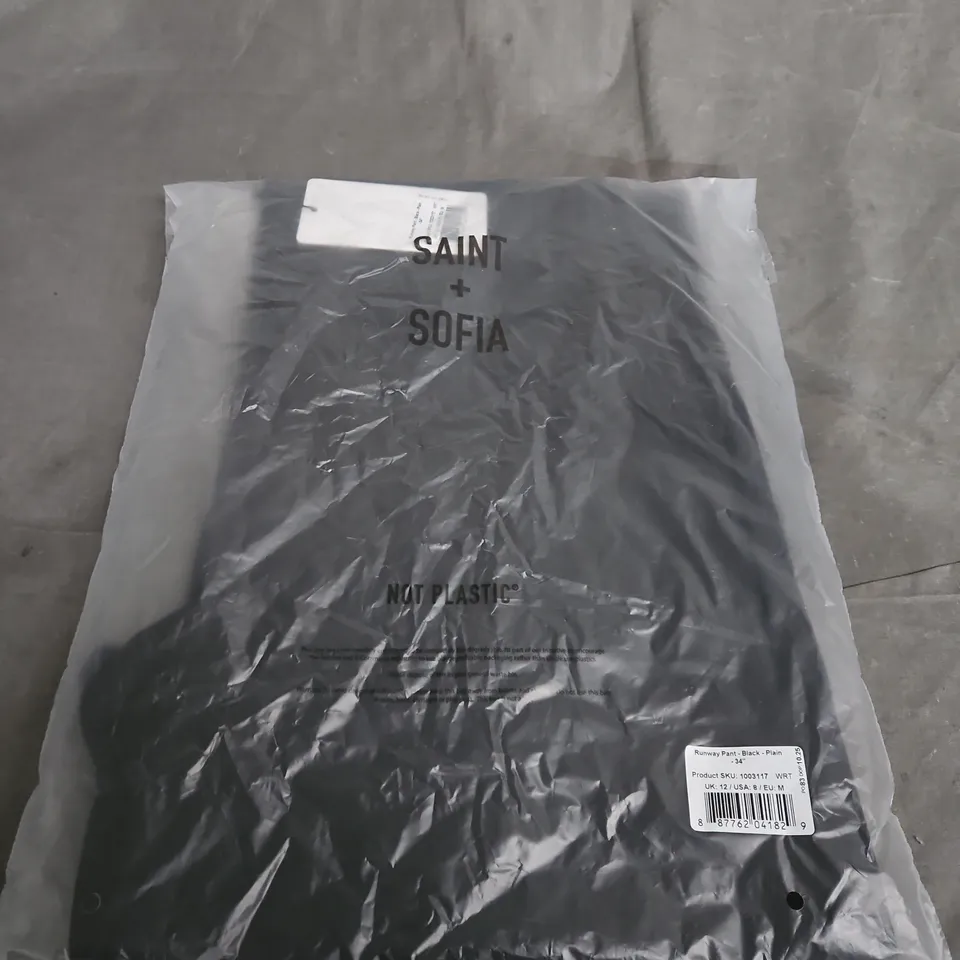 BAGGED SAINT + SOFIA RUNWAY PANT – BLACK - UK 12
