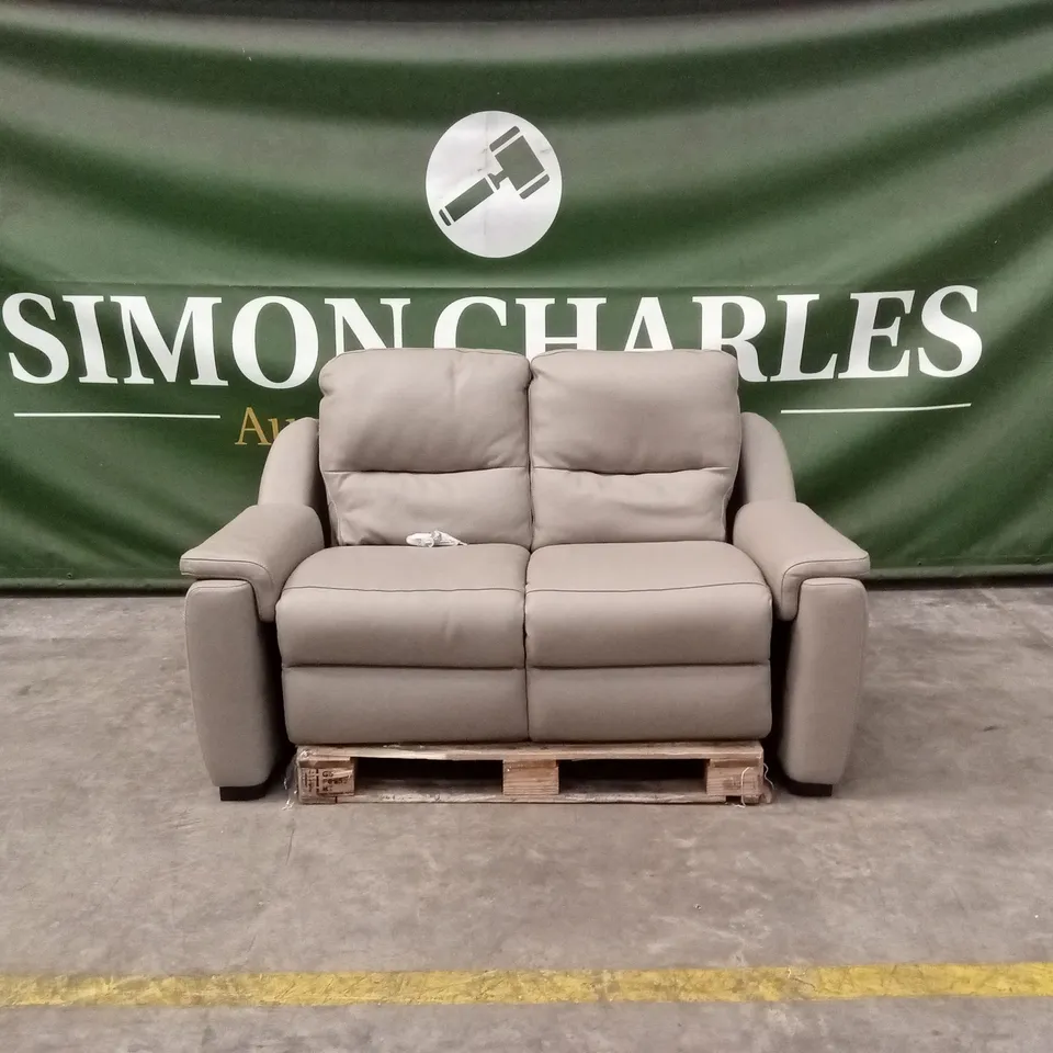 QUALITY DESIGNER ITALIAN MADE AVOLA 2 SEATER LEATHER LOVESEAT SOFA