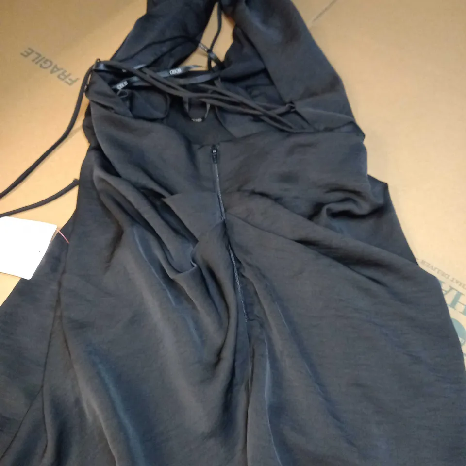 ASOS BLACK SATIN LITTLE BLACK DRESS - SIZE 10