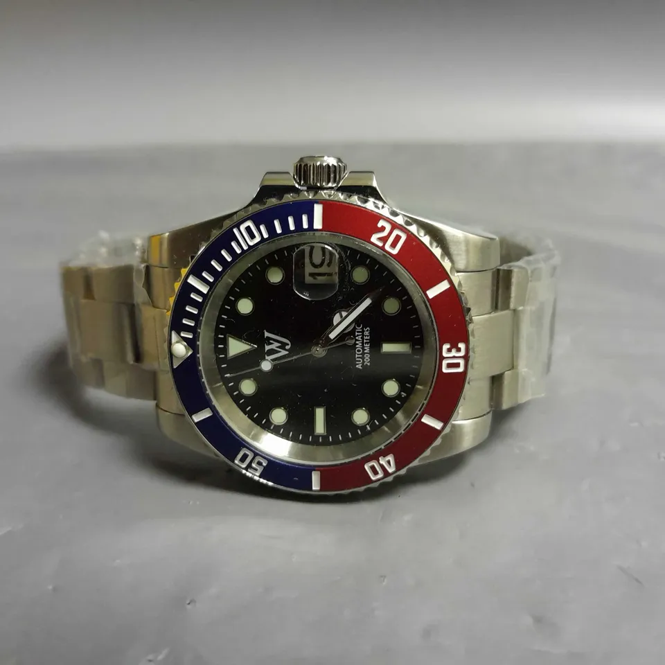 MENS WILLIAM JOURDAIN ULTRA DIVER – NH35 AUTOMATIC MOVEMENT - 200 METER WATER REISTANT – STAINLESS STEEL CASE & STRAP – SAPPHIRE CRYSTAL – GIFT BOX INCLUDED